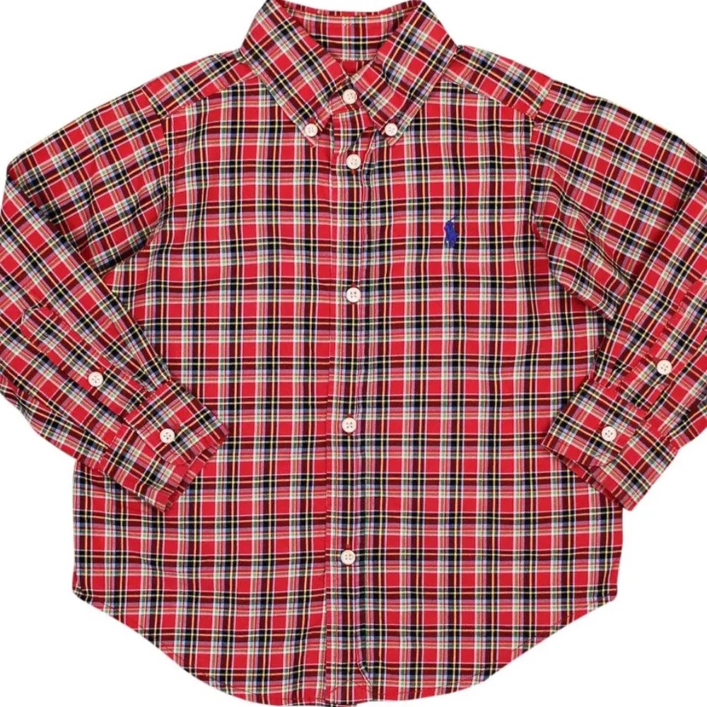 Ralph Lauren Boys Plaid Button-Up